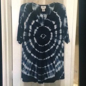 Elbow Sleeve Tie-dye Top “New”